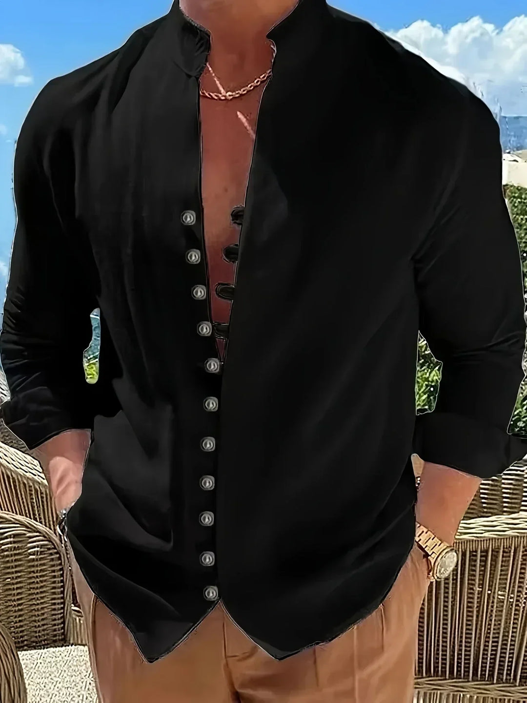 Орфей - Лека памучна риза с дълги ръкави