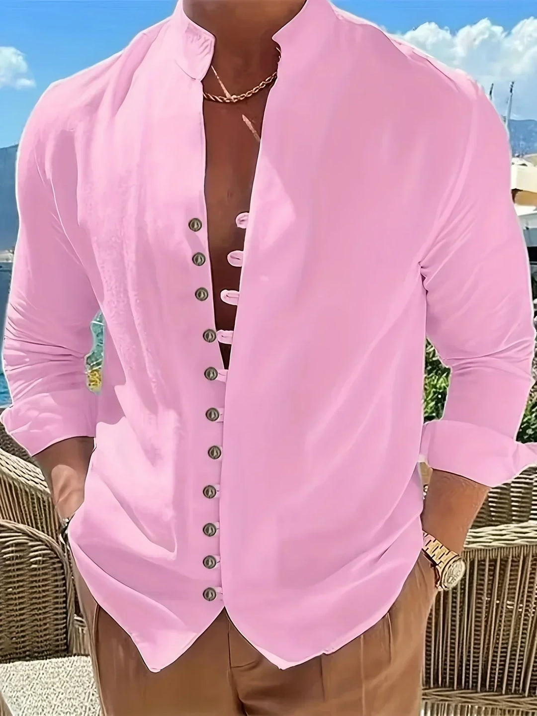 Орфей - Лека памучна риза с дълги ръкави