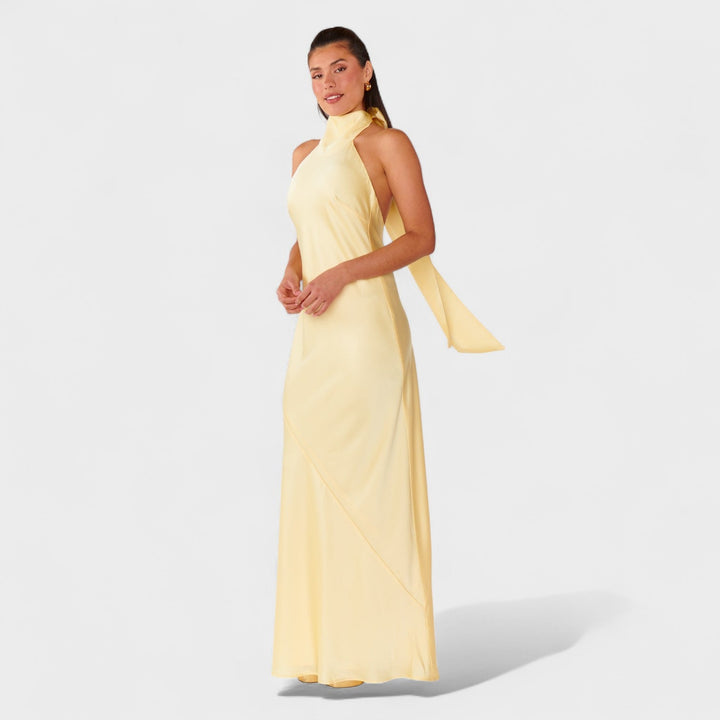 Мартина - Рокля с сатенена панделка