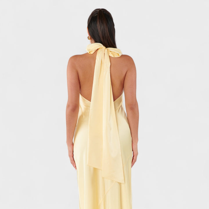 Мартина - Рокля с сатенена панделка