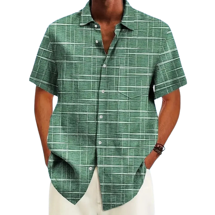 Мирослав -  Елегантна риза с райе и каре