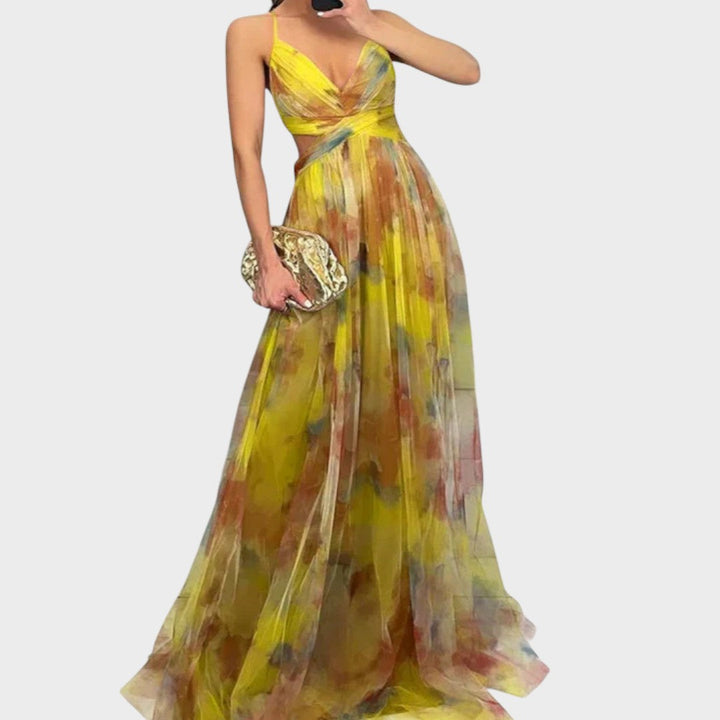 Миа - Цветна Макси Рокля за Безупречна Елегантност