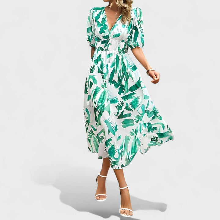 Клара – Елегантна Цветна Рокля