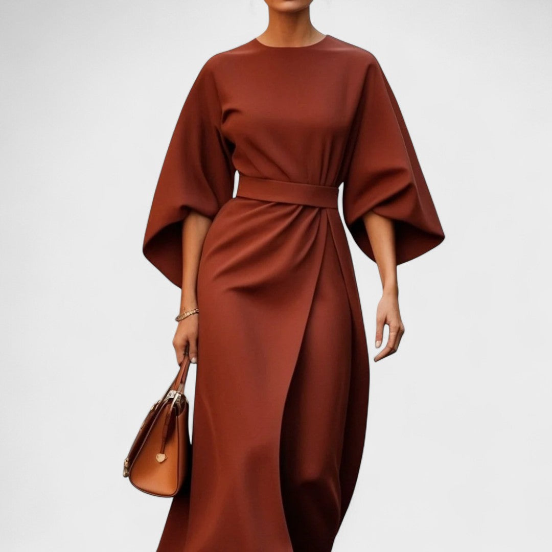 Сандра - Дълга рокля с колан