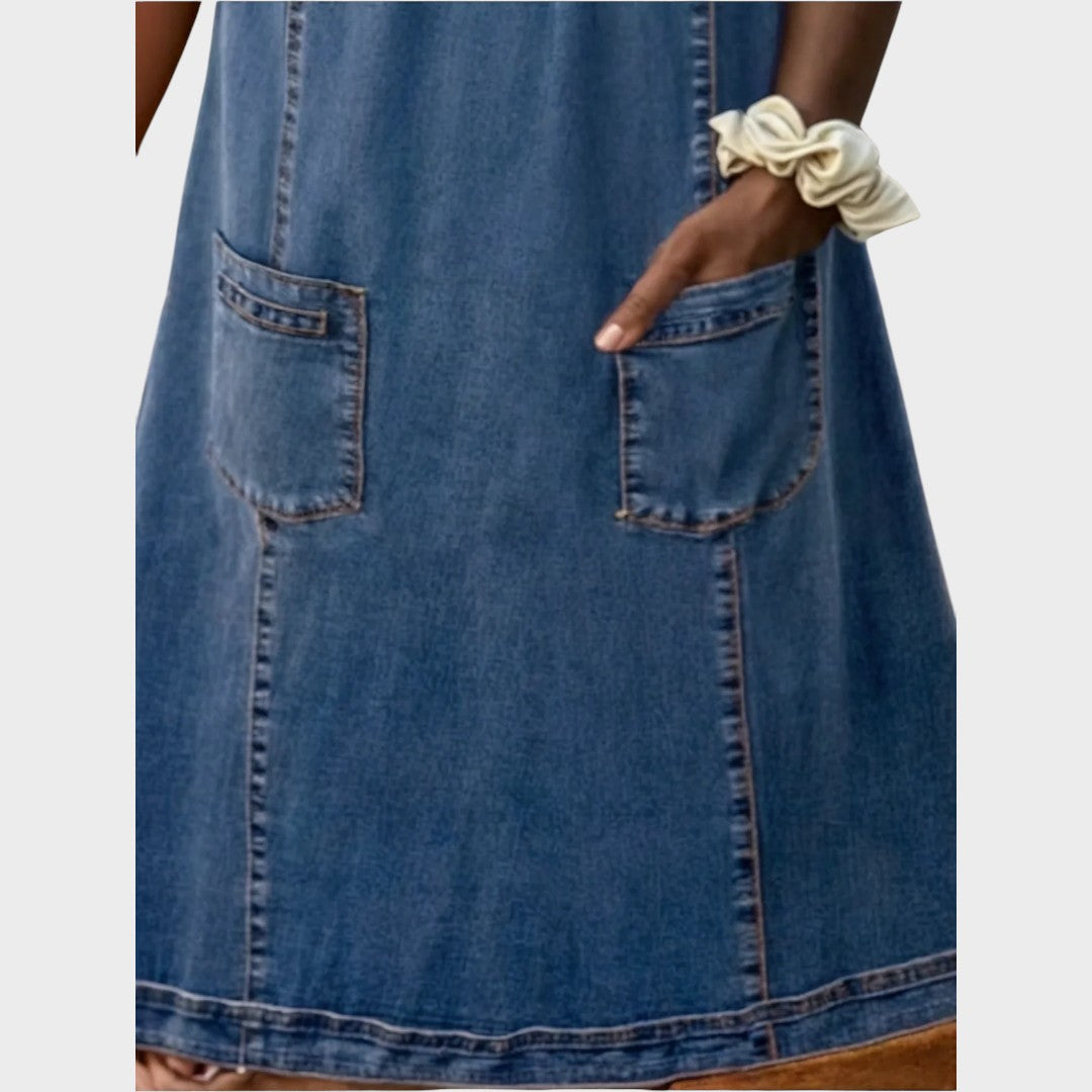 Паола - Рокля от мек деним