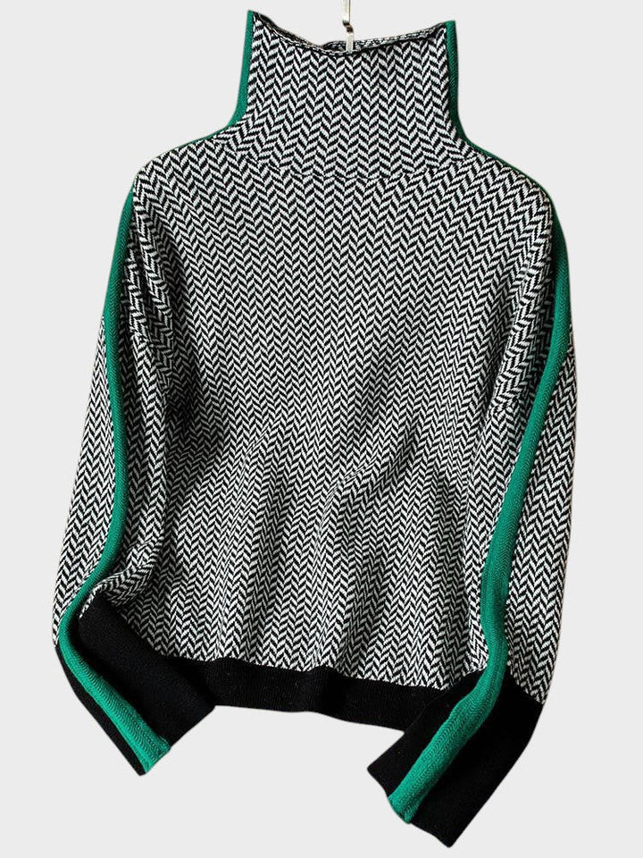 Жесика - Пуловер с висока яка